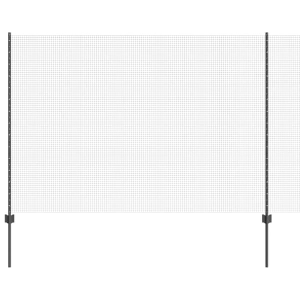Svetsat trådgeller med stolpar 10 x 1,6 m PVC-belagda stål Grå