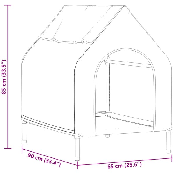 Djurhus Svart 90 x 65 x 83 cm Stål