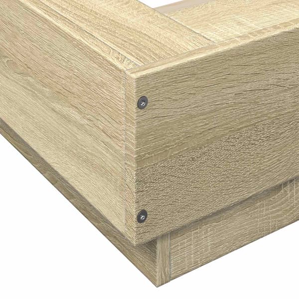 Golvsängsram Sonoma-ek 80 x 210 cm Konstruerat trä