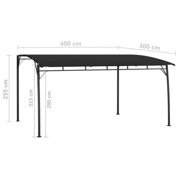 Paviljong 4x3x2,55 m antracit