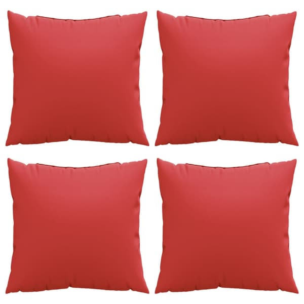 Soffkuddar 4 st röd 60x60 cm tyg