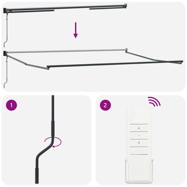 Utfällbar markis Vit 400 × 300 cm Polyester och aluminium