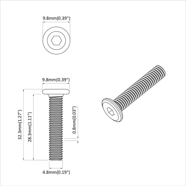 Skruv 2647 pcs Silver 5 x 30 mm Järn