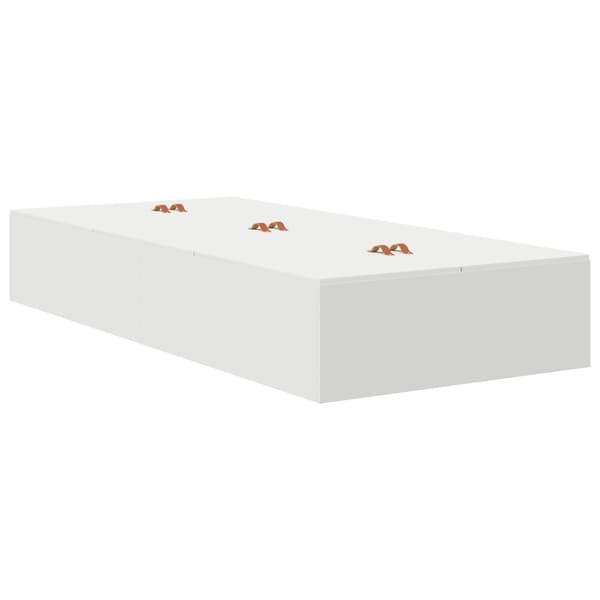 Förvaringssängram med lagring Vit 80 x 200 cm Konstruerat trä