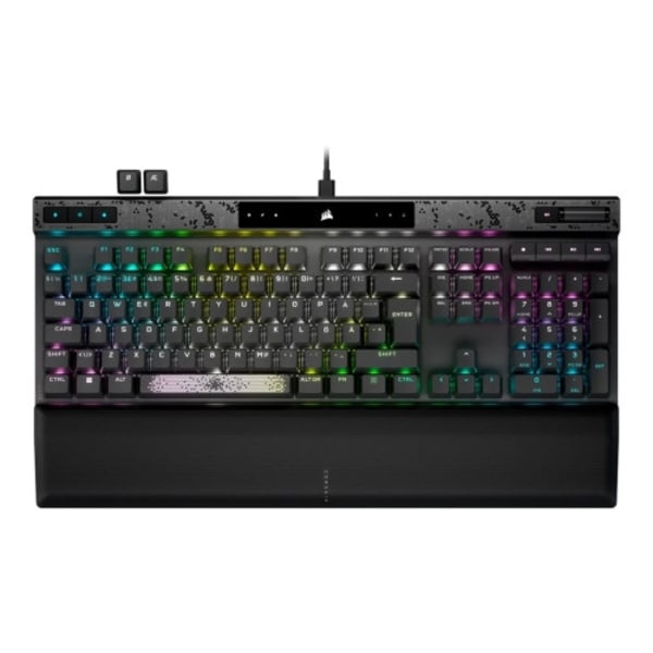 CORSAIR K70 MAX RGB - tangentbord - QWERTZ - tysk - stålgrå Inmatningsenhet Svart