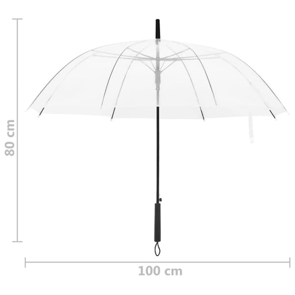 Paraply genomskinligt 100cm