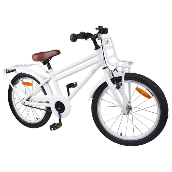 Barncykel 18 Tum för 5-7 år gamla Vit