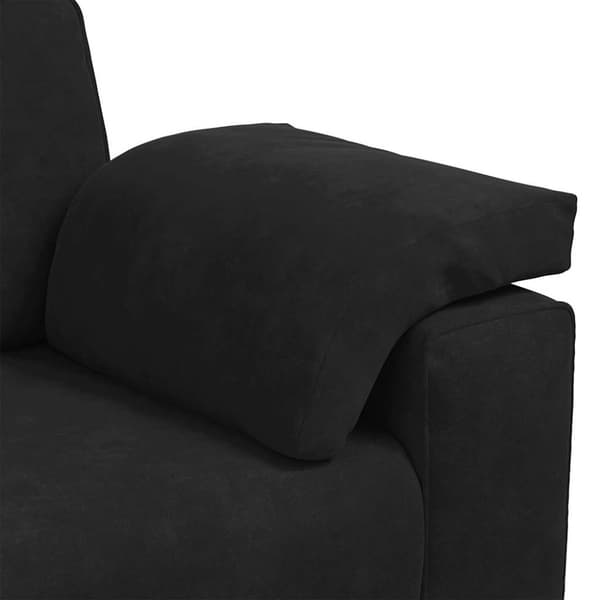 Loveseat soffa svart 160x77x82 cm sammet