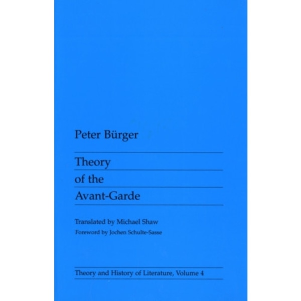 Theory Of The Avant-Garde (häftad, eng)