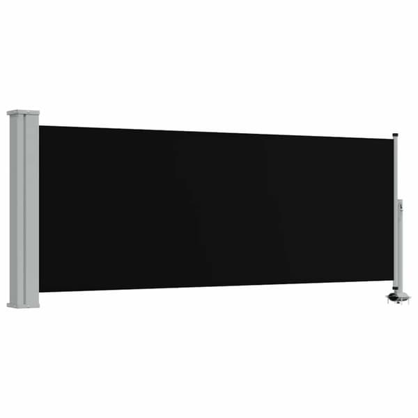 Infällbar sidomarkis 100 x 300 cm svart