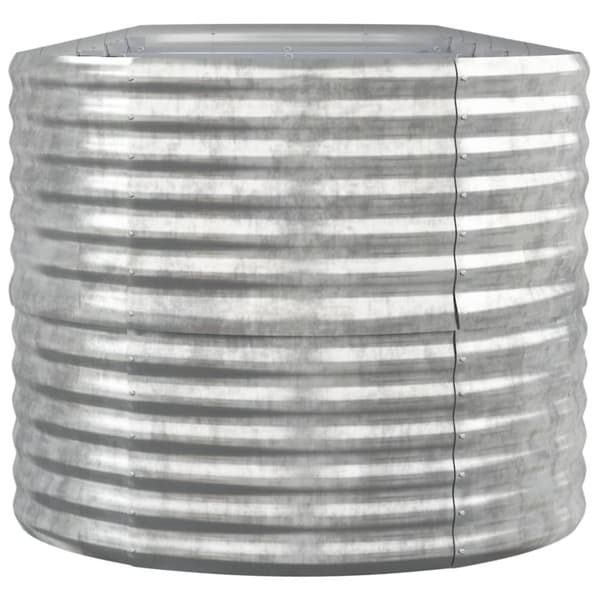 Odlingslåda galvaniserat stål 440x80x68 cm silver