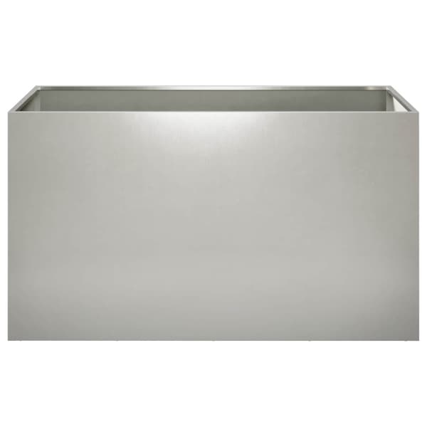 Trädgårdsplanterare Silver 100 x 50 x 50 cm Rostfritt stål
