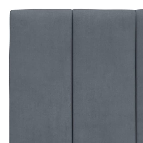 Huvudgavelkudde Hanko mörkgrå 100 cm sammet