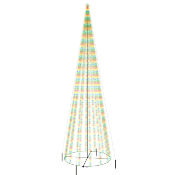 Julgranskon färgglad 1134 lysdioder 230x800 cm