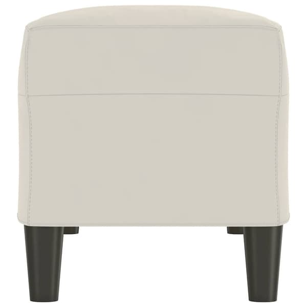 Bänk gräddvit 100x35x41 cm sammet