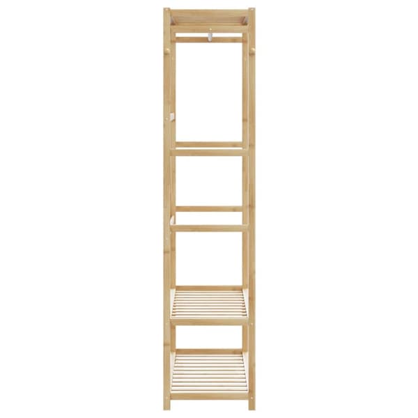 Klädställ med hyllor 110x40x175 cm bambu
