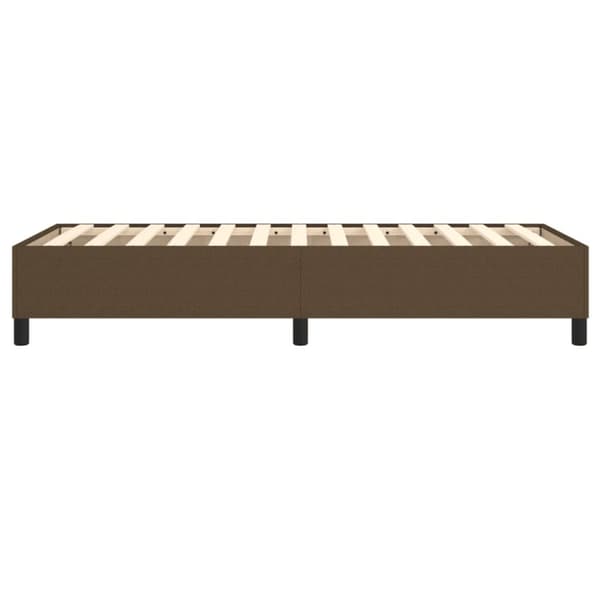 Boxspring-sängram mörkbrun 100x200 cm tyg