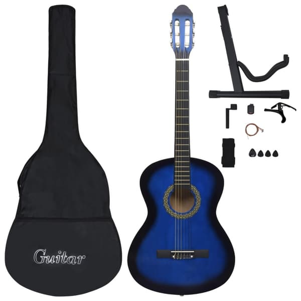 Klassisk gitarr 12 delar blå 4/4 39"