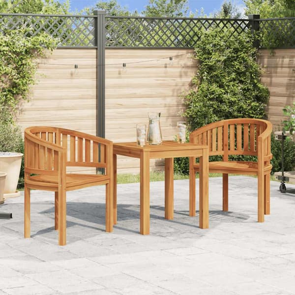 Bananstolar 2 st massiv teak