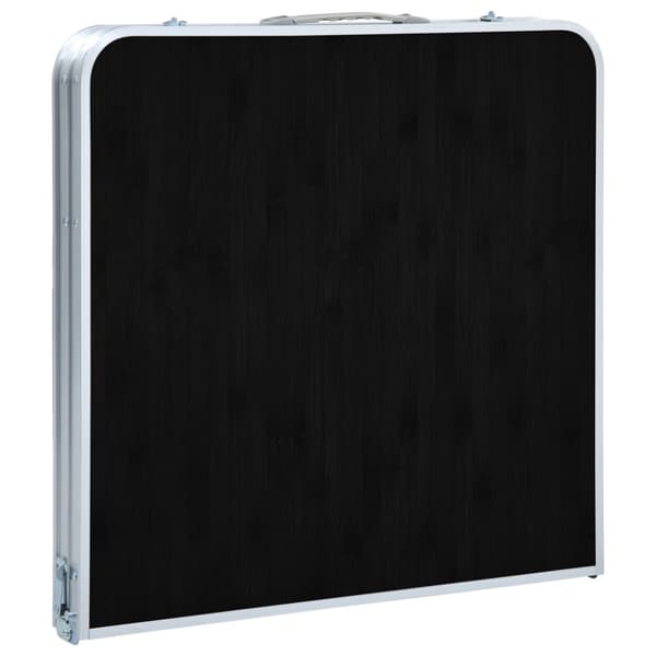 Hopfällbart campingbord grå aluminium 120x60 cm