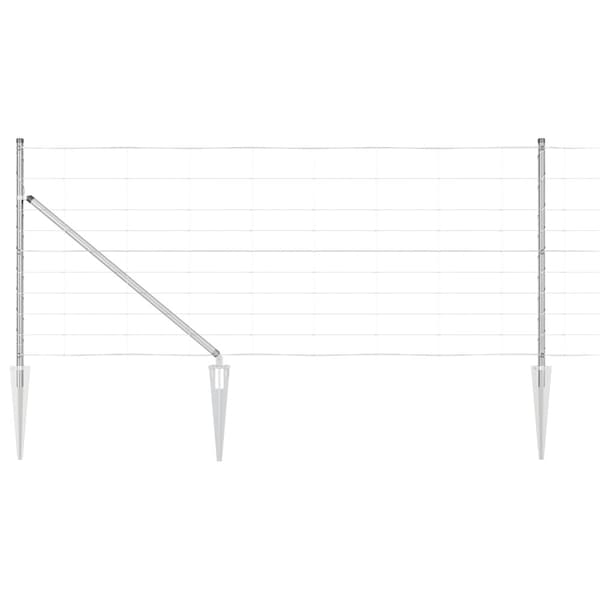 Stängselstolpe Galvaniserad 50 x 1 m Stål