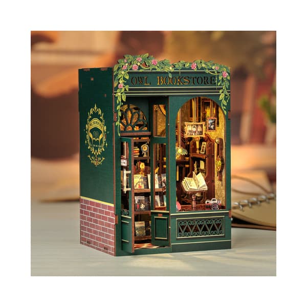 Miniature Book Nook: Owl Bookstore