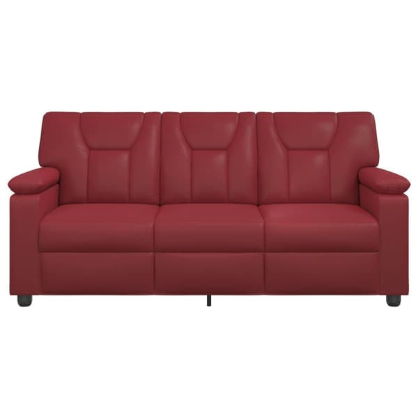 Soffa Vinröd 191 x 85 x 93 cm Konstläder