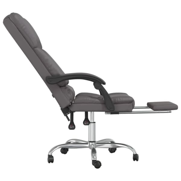 Kontorsstol med massage grå konstläder