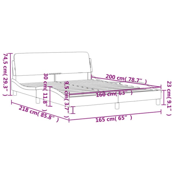 Bed Frame with Headboard "Dover" Pink 160x200 cm Velvet