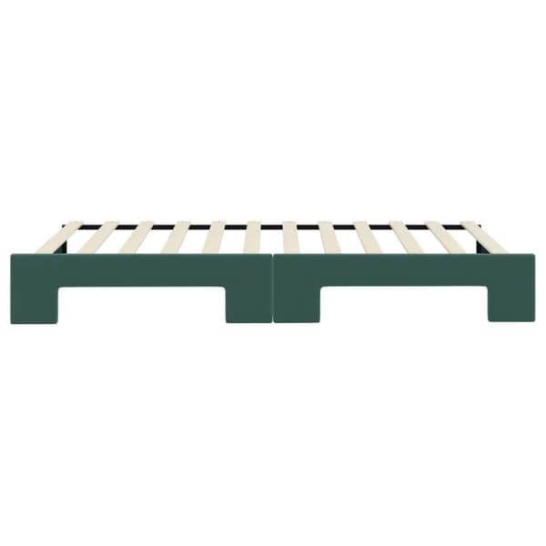 Dagbädd utdragbar mörkgrön 100x200 cm sammet