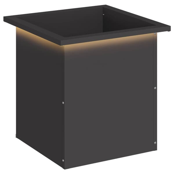 Odlingslåda med LED Svart 40 x 40 x 40 cm Stål