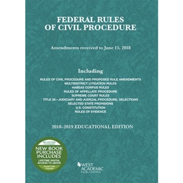 Federal Rules of Civil Procedure, Educational Edition, 2018-2019 (häftad, eng)
