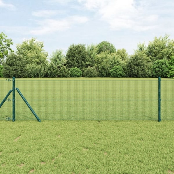 Grön Svetsat Trådstaket 0,6x100 m Stål