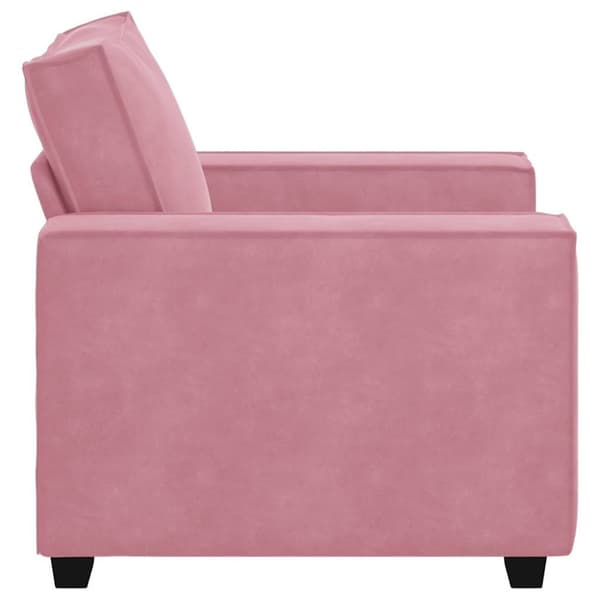 Soffstol rosa 100x78x84 cm sammet