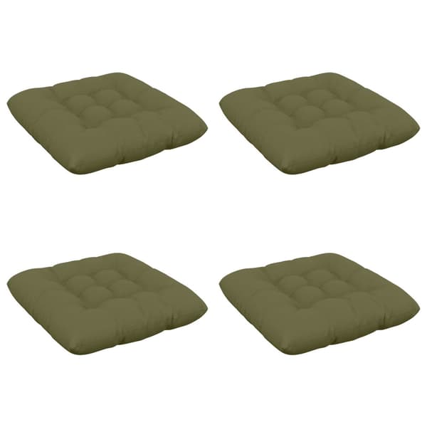 Sittkuddar VIANEN 4 st 100% Polyester Olivgrön 40 x 40 x 12 cm