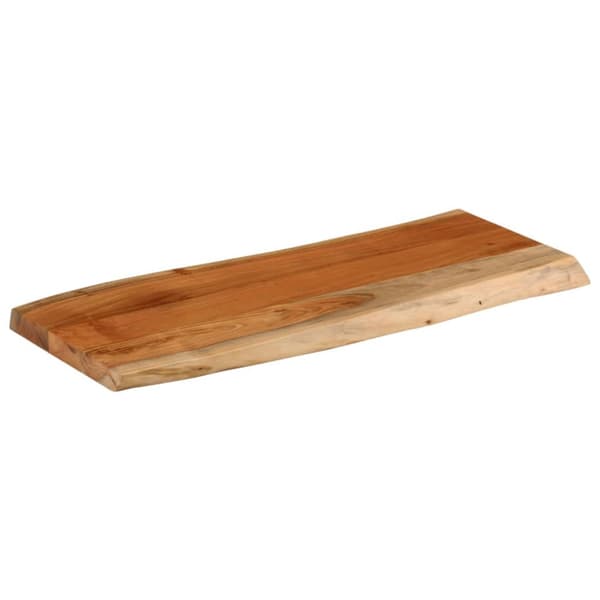Bordsskiva 100x40x3,8 cm rektangulär massiv akacia rustik kant