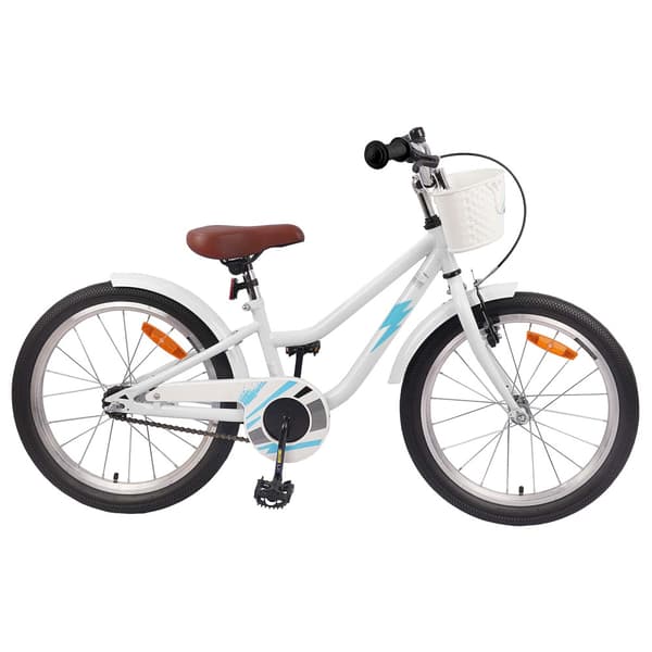 Barncykel 18 Tum för 5-7 år gamla Vit