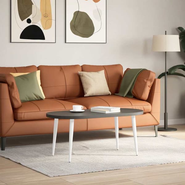 Soffbordsben koniska 4 st vita 42-43 cm stål
