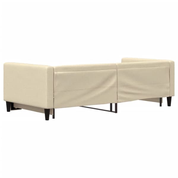 Dagbädd utdragbar gräddvit 90x200 cm tyg