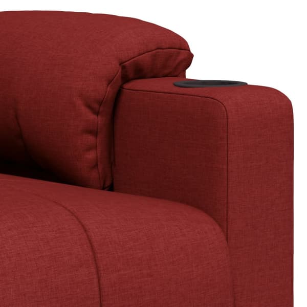 Reclinerfåtölj vinröd tyg