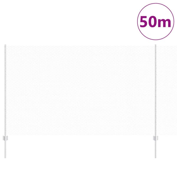 Stängsel med stolpe Silver 1,4 x 50 m Stål