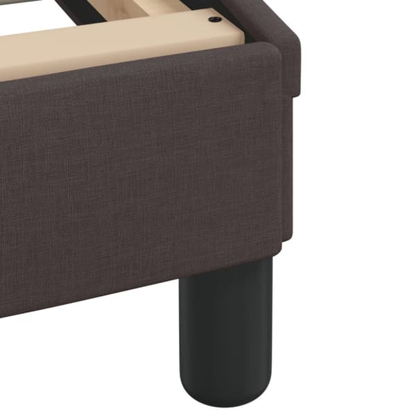 Bed Frame without Mattress "Hvar" Dark Brown 180x200 cm Fabric
