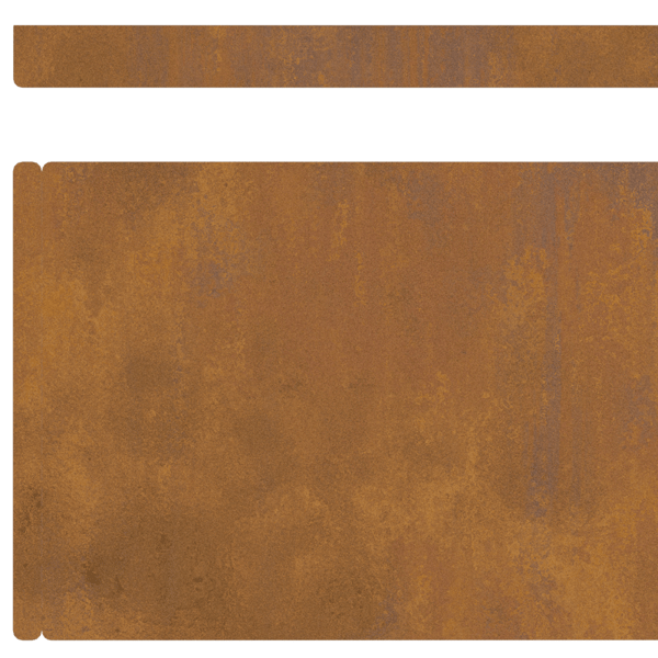 Kant för gräsmatta 450 x 15 cm Väderbeständig stål Rostig