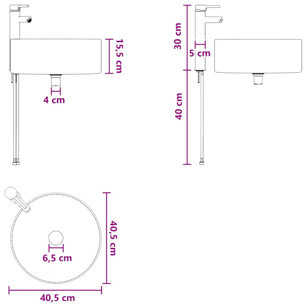 Badrumsmöbelset 2 pcs Vit Konstruerat trä