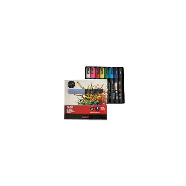 Märkpenna UNI Posca PC-5M 8 färger/fp