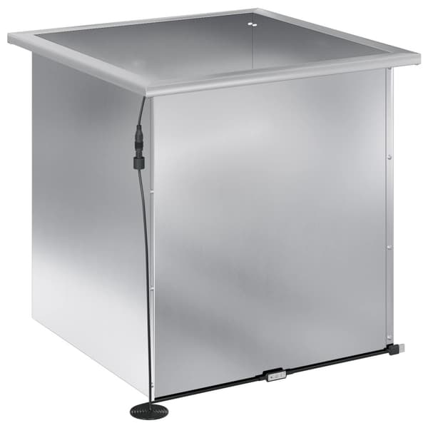 Odlingslåda med LED 2 st Silver 50 x 50 x 48 cm