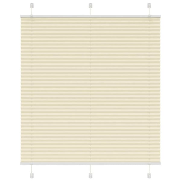 Plisserad persienn cremefärgad 120x150 cm tyg bredd 119,4cm