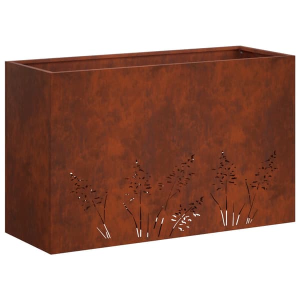 Trädgårdsplanterare 2 st Rostig 80 x 20 x 49 cm