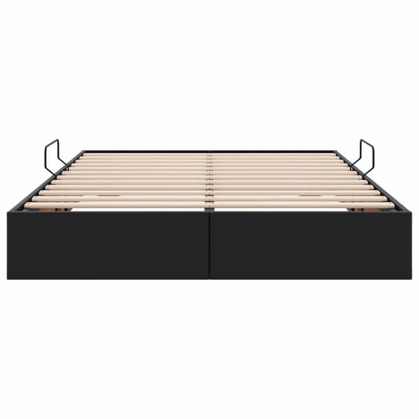 Ottoman Sängram med lagring Svart 140 x 200 cm Konstläder
