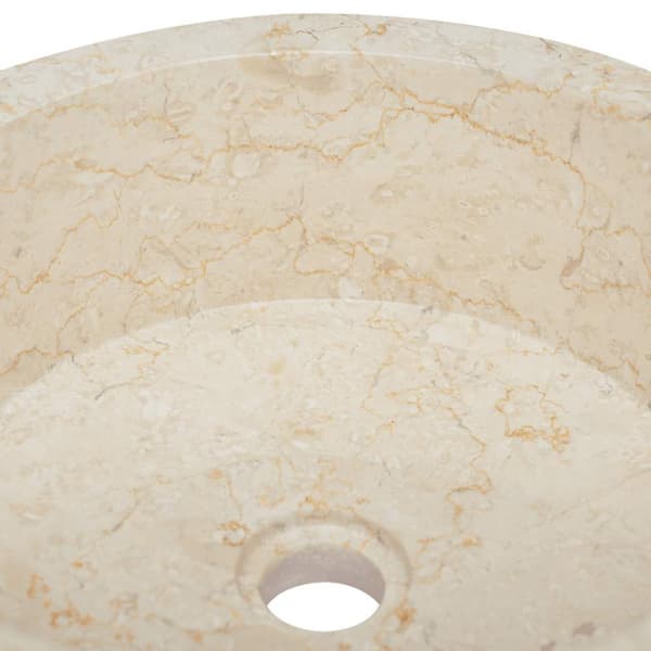 Handfat gräddvit Ø40x15 cm marmor